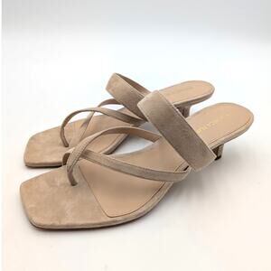 Veronica Beard Alanis Kitten Heel Slide Sandal Women's Sand Size US8.5M EU39